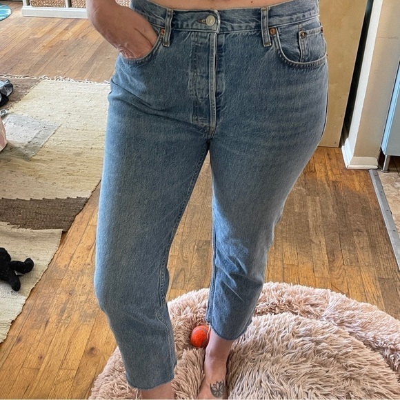 Re Done 70s Stove Pipe Jeans Size 31 - Picture 10 of 14